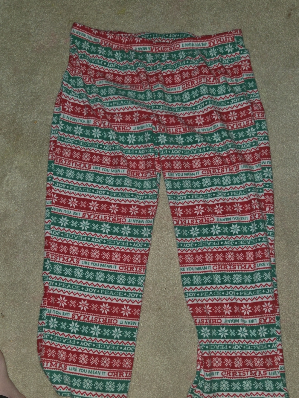 Womens Holiday Print Lounge Pants - Red & Green